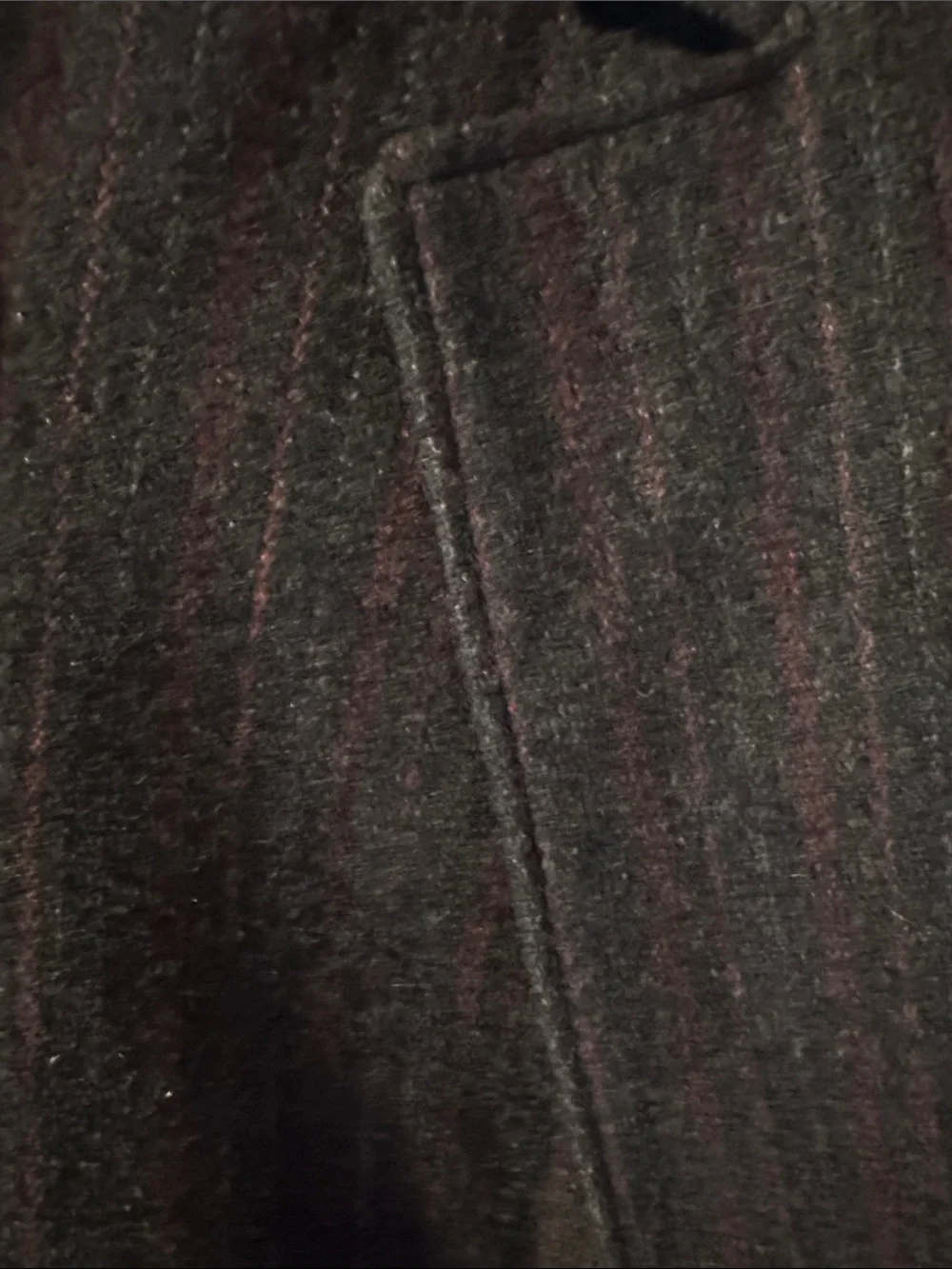 Vintage Nor’Wester Charcoal Pinstripe Blazer with Burgundy Lining